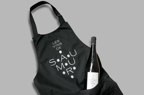 Tablier noir Vins de Saumur