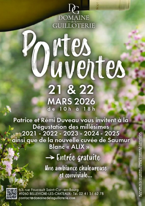 PORTES OUVERTES DOMAINE DE LA GUILLOTERIE